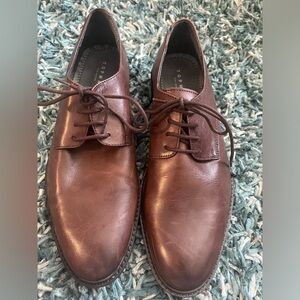 Topman brown leather dress shoes EUC 9.5